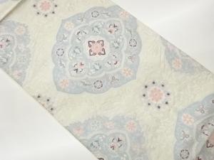 華文に花唐草模様織出し袋帯